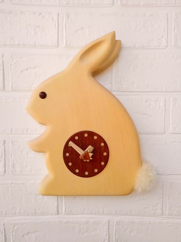 置き掛け時計ウサギ - ギャラリー木兎