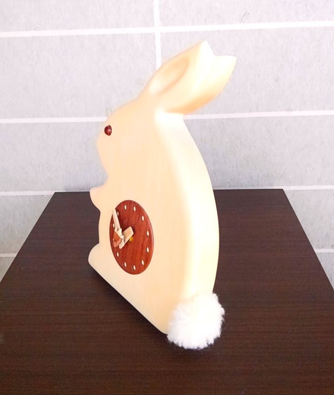 置き掛け時計ウサギ - ギャラリー木兎